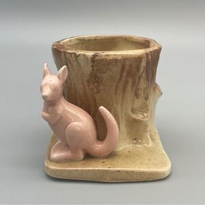 Vintage Kangaroo and Log Planter Morton Pottery 1950s